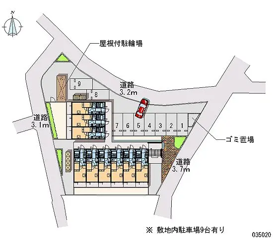 ★手数料０円★北九州市小倉北区大田町　月極駐車場（LP）